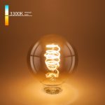 Филаментная светодиодная лампа G95 8W 3300K E27 тонированная BLE2709