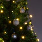 Гирлянда занавес на ель теплый белый 0,45*1,5м IP20 200-003 теплый белый