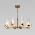 Подвесная люстра со стеклянными плафонами 60133/8 латунь