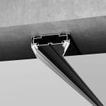 Алюминиевый профиль для монтажа в натяжной потолок однофазного шинопровода черный (2м) 85234/00