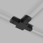 TRC-1-1-T-BK / Коннектор Т-образный для однофазного шинопровода (черный)