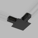 TRCM-1-1-L-BK / Коннектор угловой для однофазного встраиваемого шинопровода (черный)