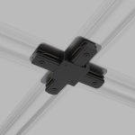 TRC-1-1-X-BK / Коннектор X-образный для однофазного шинопровода (черный)
