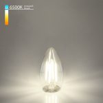 Филаментная светодиодная лампа "Свеча" C35 9W 6500K E27 прозрачная BLE2759