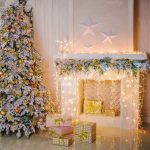 Новогодняя гирлянда бахрома белый 1,8*0,5м IP20 100-001 белый