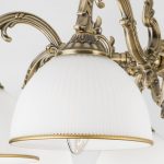 Классическая люстра со стеклянными плафонами 60106/5 античная бронза — изображение 2