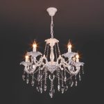Классическая подвесная люстра 10108/5 белый/прозрачный хрусталь Strotskis — изображение 2