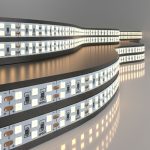 Лента светодиодная 240 LED 18 Вт IP20 двухрядная 3300К теплый белый, 5м 2835 24V 240Led 18W IP20