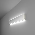 Линейный светодиодный накладной двусторонний светильник 53см 20W 6500K матовое серебро (101-100-40-53)