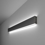 Линейный светодиодный накладной двусторонний светильник 78см 30W 6500K черная шагрень (101-100-40-78)