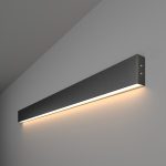 Линейный светодиодный накладной односторонний светильник 103см 20W 3000K черная шагрень (101-100-30-103)