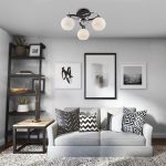 Люстра потолочная 9654/3 хром/черный — изображение 2