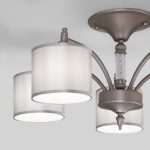 Люстра с атласными абажурами 60080/5 сатин-никель — изображение 3