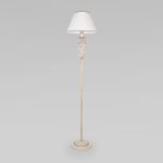 Напольный светильник с хрусталем 10073/1 белый с золотом