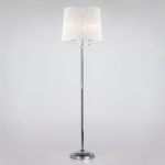 Торшер с прозрачным абажуром 2045/3F хром/белый