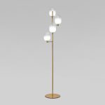 Напольный светильник со стеклянными плафонами 01161/4 латунь