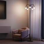 Напольный светодиодный светильник с регулировкой цветовой температуры Ragno 90194 черный — изображение 3