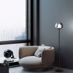 Напольный светодиодный светильник со стеклянным плафоном 90327/1 черный — изображение 2