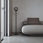 Напольный светодиодный светильник со стеклянным плафоном 90327/1 черный — изображение 3