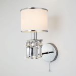 Настенный светильник с абажуром 10099/1 хром