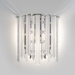 Настенный светильник с хрусталем 101011 хром