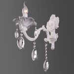 Классическое бра с хрусталем 10108/1 белый/прозрачный хрусталь Strotskis — изображение 2