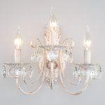 Бра с хрусталем 3305/3  белый с золотом / прозрачный хрусталь