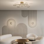 Настенный светильник с прозрачным стеклянным плафоном 50389/1 LED латунь — изображение 2