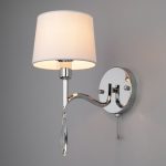 Настенное бра с абажуром 10127/1 хром/прозрачный хрусталь Strotskis (10093/1) — изображение 2