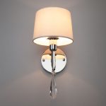 Настенное бра с абажуром 10127/1 хром/прозрачный хрусталь Strotskis (10093/1) — изображение 3