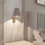 Настенный светильник с тканевым абажуром 60173/1 латунь — изображение 3