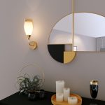 Настенный светильник со стеклянным плафоном 50285/1 золото — изображение 4