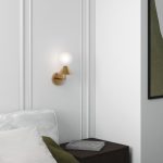 Настенный светильник в цвете латунь с фактурным плафоном 302002 — изображение 2