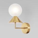 Настенный светильник в цвете латунь с фактурным плафоном 302002