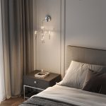 Настенный светодиодный светильник с фигурным хрусталем 442/1 хром — изображение 4