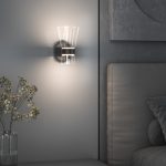 Настенный светодиодный светильник со стеклянным плафоном 201053 LED черный — изображение 3