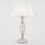 Настольная лампа 01002/1 белый с золотом