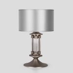 Классическая настольная лампа с абажуром 01045/1 сатин-никель — изображение 2