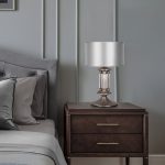 Классическая настольная лампа с абажуром 01045/1 сатин-никель — изображение 3