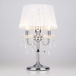 Настольная лампа 2045/3T хром/белый