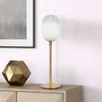 Настольный светильник со стеклянным плафоном 01161/1 латунь — изображение 2