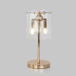 Настольный светильник со стеклянным плафоном 01170/3 золото