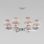 Подвесная люстра с абажурами 60136/8 хром/серый — изображение 2