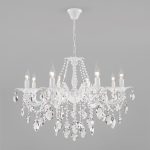 Подвесная люстра с хрусталем 10108/8 белый/прозрачный хрусталь Strotskis