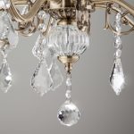 Люстра с хрусталем в классическом стиле 3281/5 античная бронза / прозрачный хрусталь — изображение 3