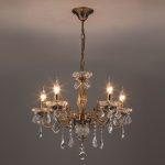 Люстра с хрусталем в классическом стиле 3281/5 античная бронза / прозрачный хрусталь — изображение 4