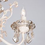 Подвесная люстра с хрусталем в классическом стиле 3281/5 белый с золотом / тонированный хрусталь — изображение 2