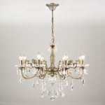 Подвесная люстра с хрусталем 3281/8 античная бронза / прозрачный хрусталь