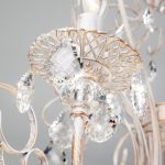 Люстра подвесная с хрусталем 3305/12 белый с золотом / прозрачный хрусталь — изображение 2