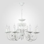 Люстра с хрустальным декором 60018/8 белый с золотом